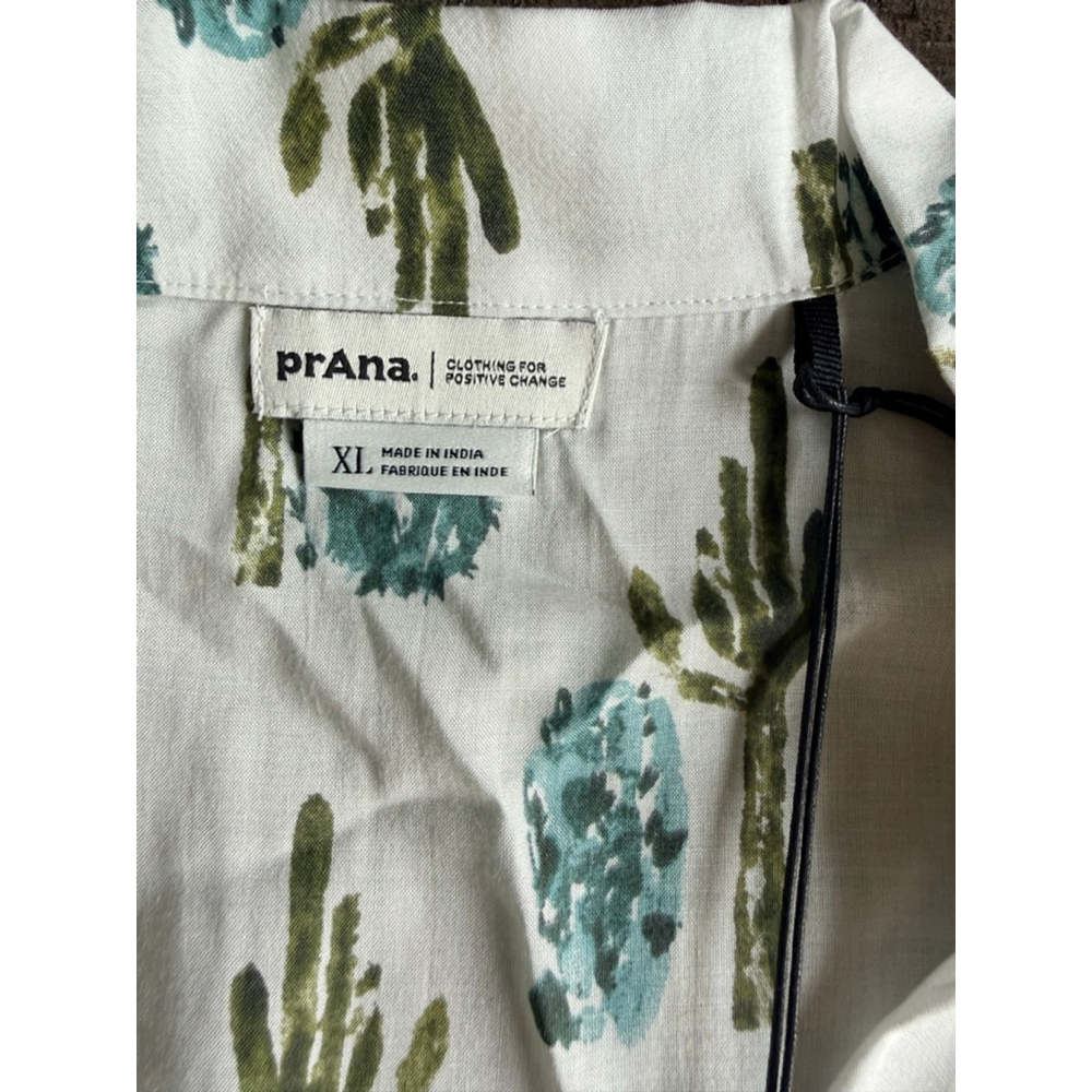 prAna Iguala Top Cactus Print Button-Front Croppe… - image 4